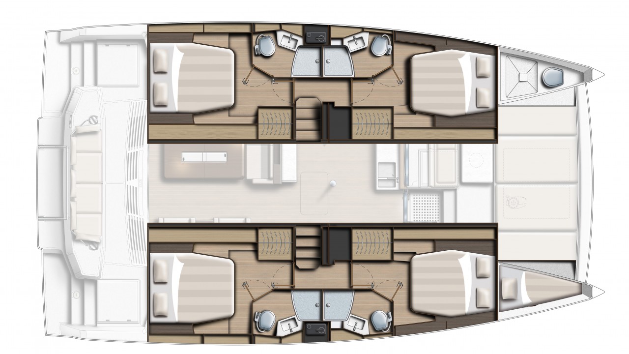 Croatia Trogir - Catana Group Bali 4.4 - 4 + 1 cab.