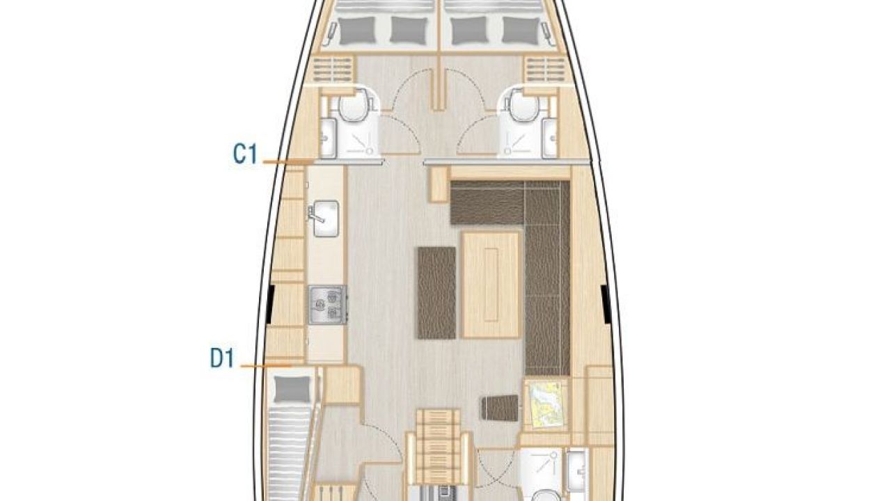 Croatia Kaštela/Split - Hanse Yachts Hanse 508 - 5 + 1 cab.